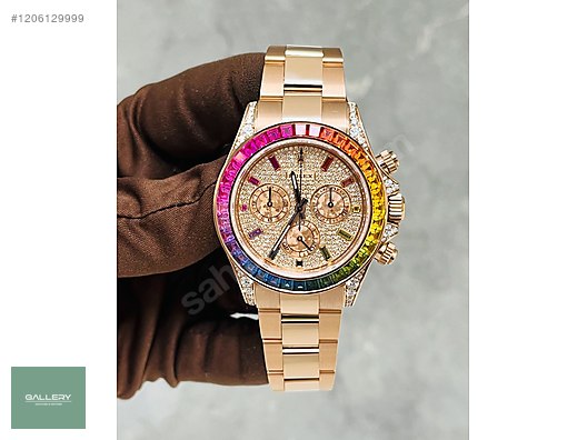 Rolex daytona everose gold rainbow sale
