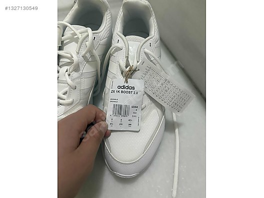 Sıfır Orijinal Adidas ZX 1K Boost 2.0 Beyaz 43.5 Numara - Erkek