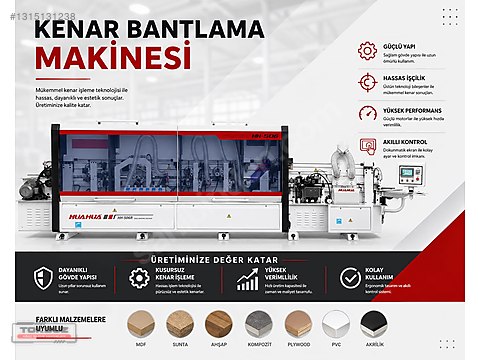 HUAHUA HH 506 R KENAR BANTLAMA MAKİNESİ (TOKSUZ MAKİNE) on