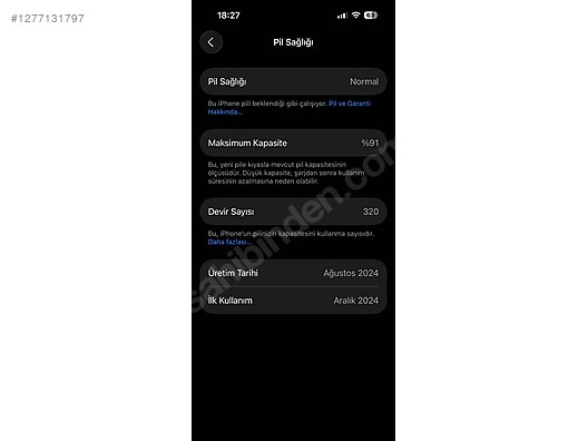 İkinci El ve Sıfır Alışveriş / Cep Telefonu & Aksesuar / Cep Telefonu / Apple / iPhone 16