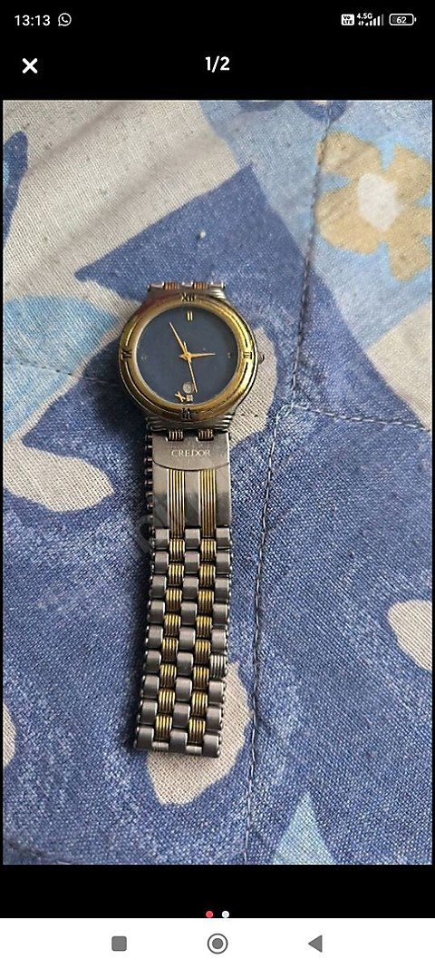 24 k gold crendor saat