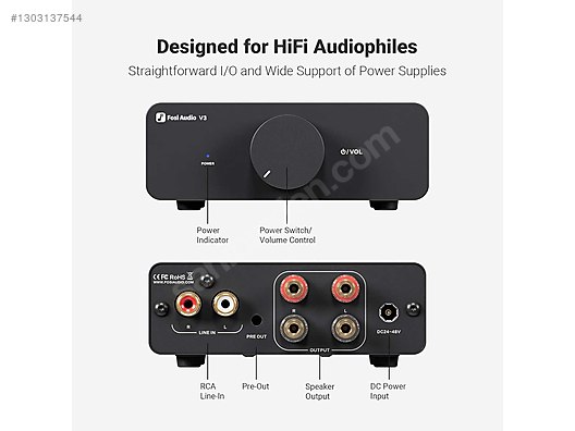 Diğer Power Amfi - Fosi Audio V3 + 48V adaptör - 1303137544