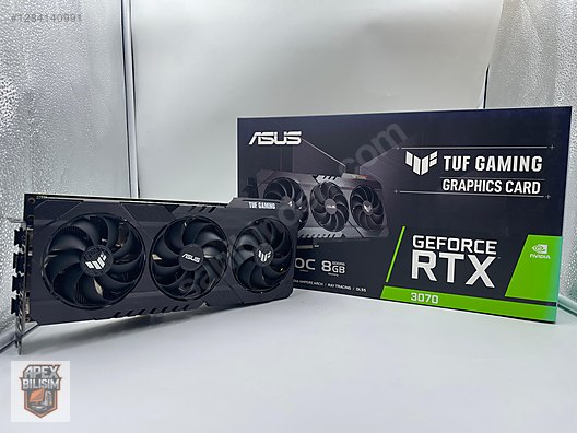 Asus RTX 3070 Tuf Gaming V2 LHR 8 GB OC EDİTİON SIFIR AYARINDA