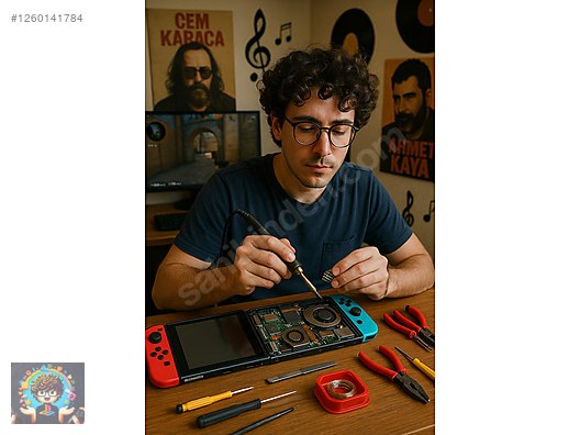 Nintendo Switch CeVlO Creative Studio Nintendo Switch Oyun Konsol OLED Model Kırmızı Mavi 32 GB Fiyatı