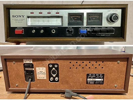 SONY 8 TRACK KASET DECK 1971 YILI JAPONYA ÜRETİMİ sahibinden.comda