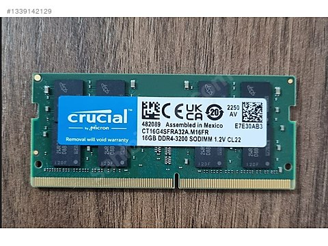 Crucial 16GB DDR4 3200Mhz sahibinden.comda - 1339142129