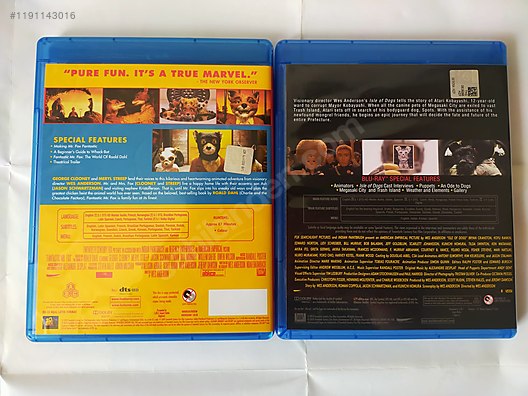 Wes Anderson Animasyon Paketi Bluray Blu-ray (Fantastic Mr. Fox ...