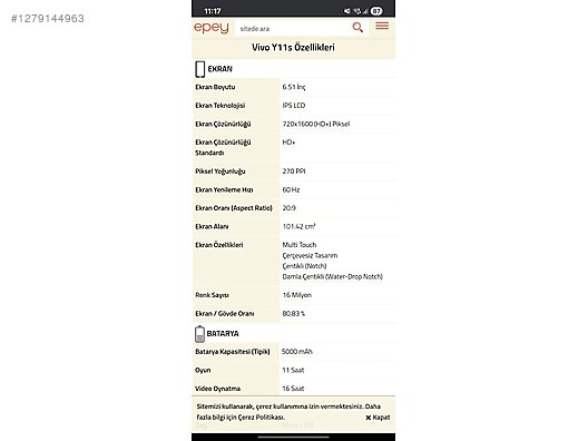 Used & Brand New Items / Cell Phones & Accessories / Cell Phones / Vivo / Y11s