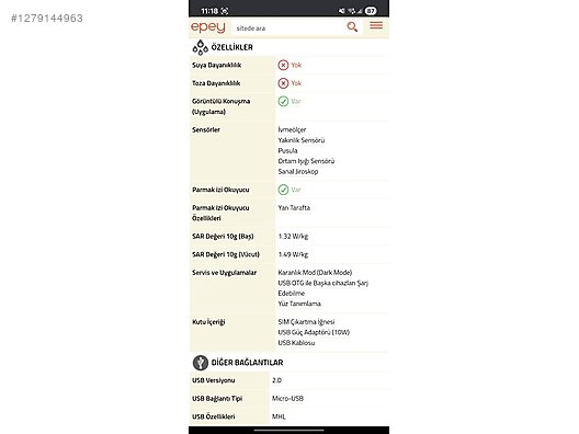 Used & Brand New Items / Cell Phones & Accessories / Cell Phones / Vivo / Y11s