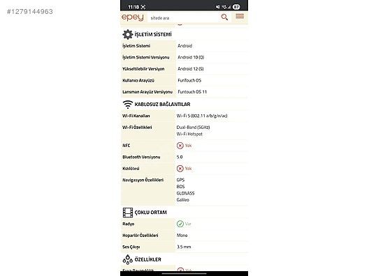 Used & Brand New Items / Cell Phones & Accessories / Cell Phones / Vivo / Y11s