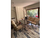 Sıfır ayarında bambu bahçe masa seti