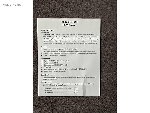 İkinci El ve Sıfır Alışveriş / Ev Elektroniği / Ev Sinema Sistemleri / Aksesuar & Yedek Parça / Kablo & Çevirici