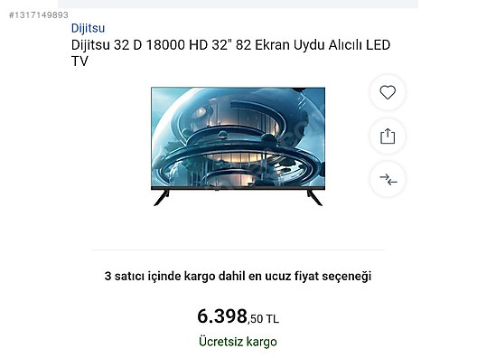 Dijitsu 32d18000 - Sıfır Next LED & LCD TV İlanları sahibinden.com