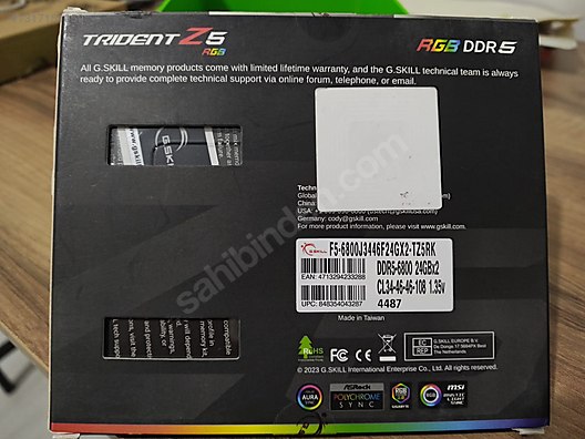 GSKİLL TRİDENT Z5 2X24 CL34 6800MHZ SIFIR sahibinden.comda