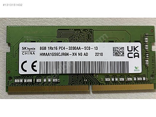 Skhynix 8 GB 3200 MHz DDR4 Ram on sahibinden.com - 1313151432