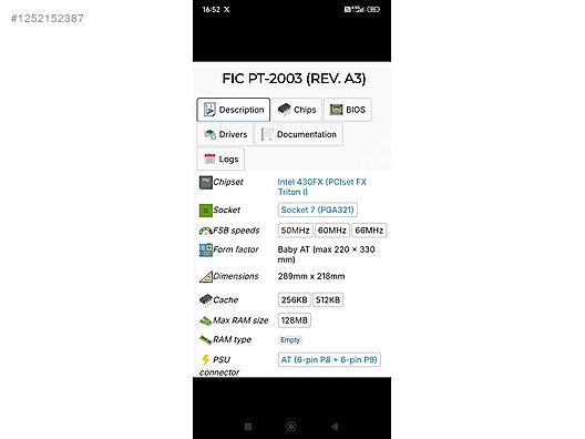 Retro anakart - Anakart ve Tüm Masaüstü Bilgisayar Parçaları sahibinden.com'da