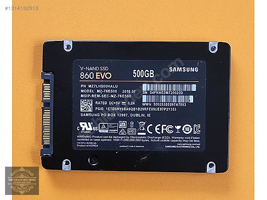 Samsung 860 EVO 500GB 内蔵型SSD 中古① SAMSUNG EVO 860 500GB SSD DİSK on sahibinden.com - 1314152513