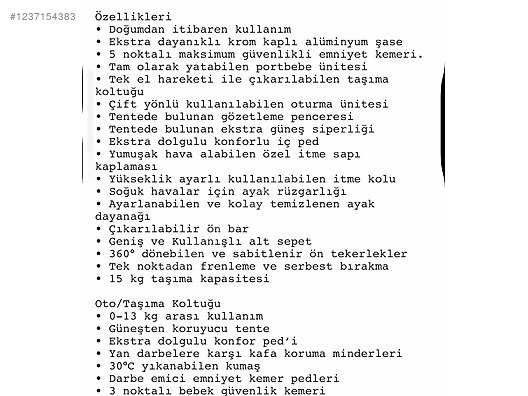 Used & Brand New Items / Mother & Baby / Transport / Stroller & Pushchair