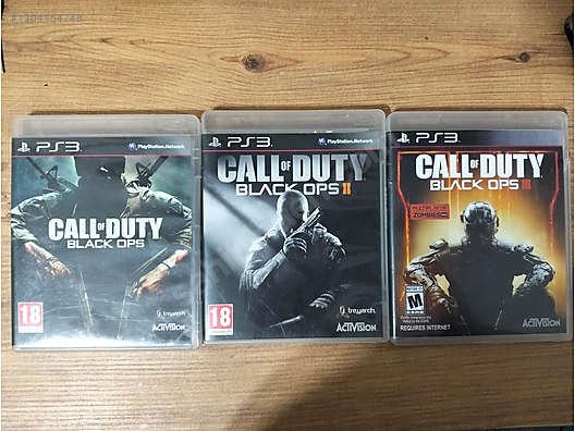 Call of duty black ops 1-2-3 PS3 Oyun tam Set Çiziksiz Çok Temiz