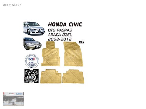 Otomobil Arazi Araci Ic Aksesuar Honda Civic Kaucuk Paspas Bej Renk Sahibinden Comda 847154897