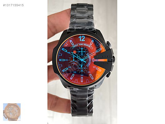 Diesel / Diesel DZ4318 Mega Chief Black PVD 51mm Erkek Kol Saati