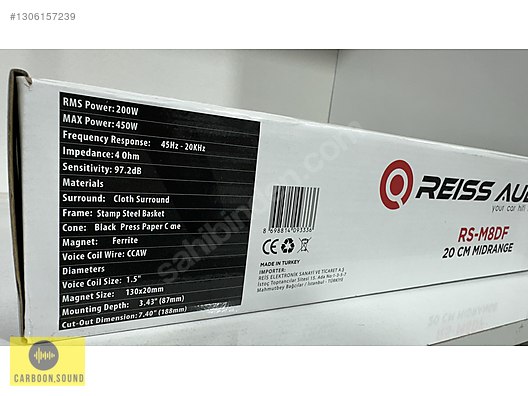 Hoparlör / Midrange / Reiss Audio Rs M8df 20 cm Midrange 450W