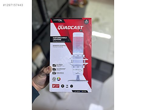 HYPERX QUADCAST S BEYAZ RGB MİKROFON sahibinden.comda - 1297157443