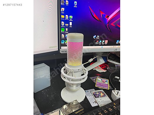 HYPERX QUADCAST S BEYAZ RGB MİKROFON sahibinden.comda - 1297157443