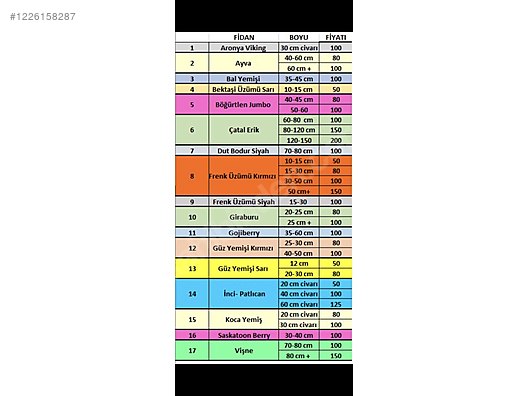 İkinci El ve Sıfır Alışveriş / Bahçe & Yapı Market / Bahçe / Bitki & Çiçek / Fidan & Çalı