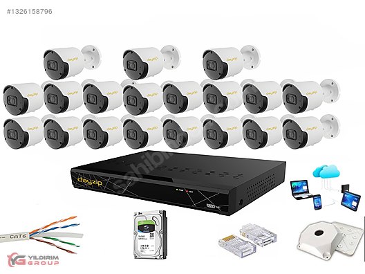 DAYZİP 19'LU SESLİ IP GÜVENLİK KAMERASI SETİ PAKET SİSTEM80999TL