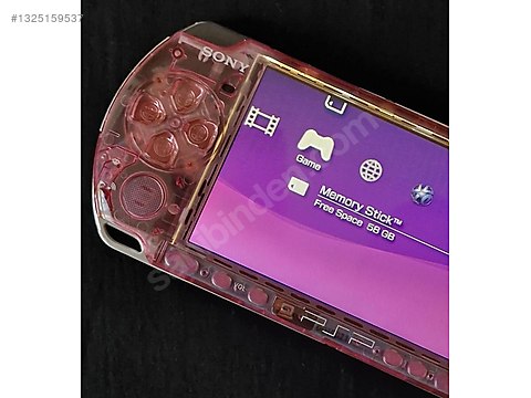 Kusursuz PSP 3000 Şeffaf Pembe | Çiziksiz | 32GB Kart on