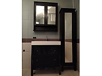 IKEA HEMNES masif tahta banyo takimi, venge renginde