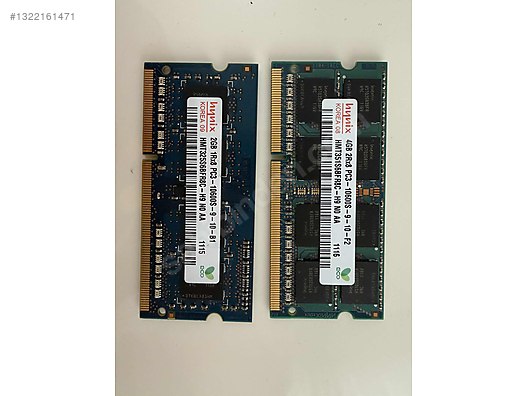 DDR3 Laptop RAM Seti 2GB + 4GB (Toplam 6GB)Sorunsuz Çalışıyor