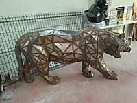 Gerçek boyutlarda Kaplan - Metalden, Kaynak işlemeli