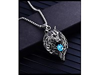 kurt,taşlı kurt kolye. Vintage kolyeler