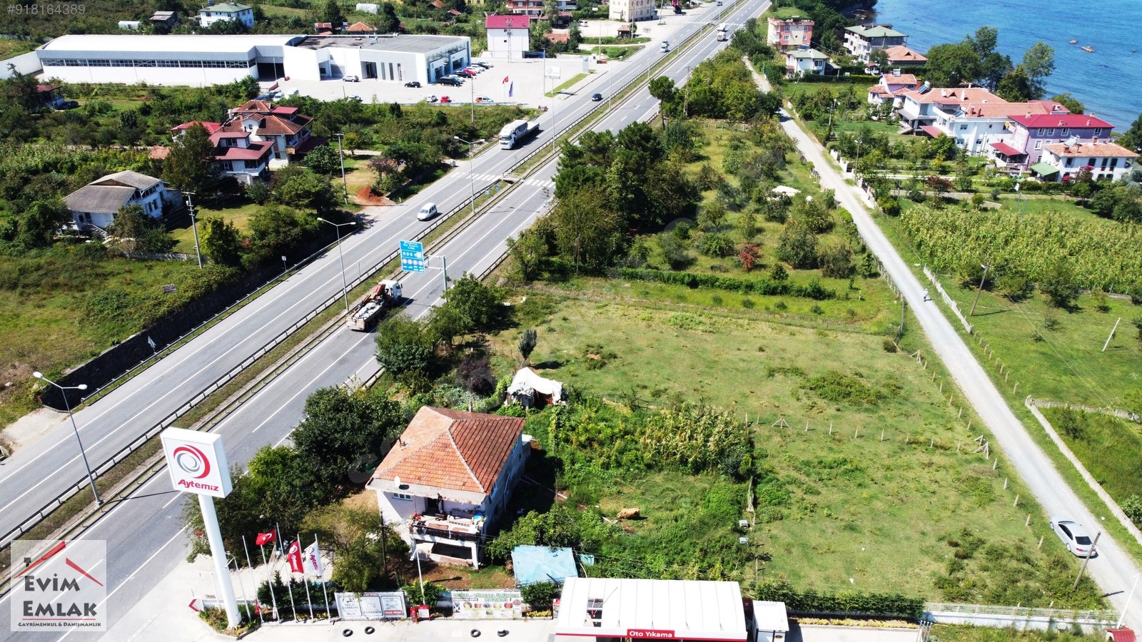 EVİM EMLAK�tan SATILIK D.SAHİL YOLU ÜZERİNDE 832m² İMARLI ARSA