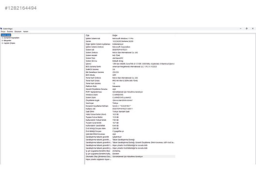 İkinci El ve Sıfır Alışveriş / Oyunculara Özel / Oyun Bilgisayarı / Oyuncu Masaüstü Bilgisayar / MSI