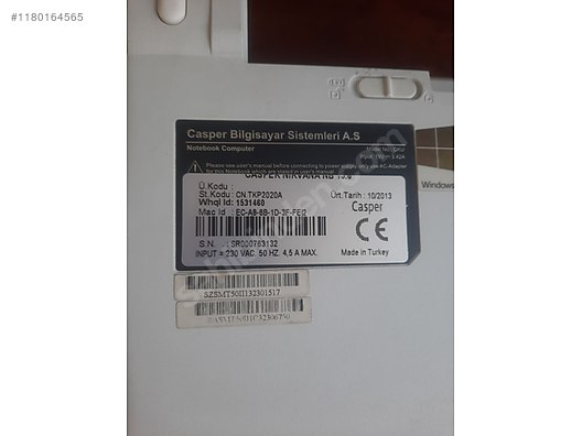 Casper notebook Yedek Parça