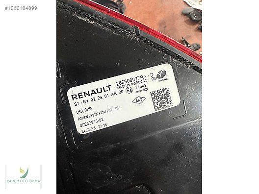 Otomobil & Arazi Aracı / Elektrik / 265508077R 00217870 DACİA