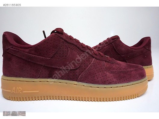 burgundy suede air force ones