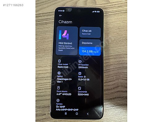 Used & Brand New Items / Cell Phones & Accessories / Cell Phones / Xiaomi / Redmi K60