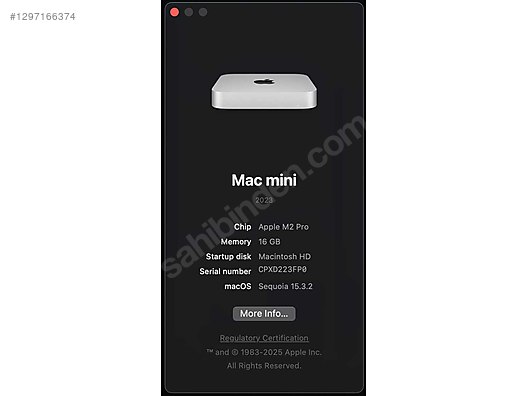 Apple / Apple Mac mini M2 Pro 1 TB SSD / 16 GB RAM dock station hediye ...