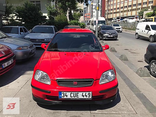 Honda Civic 1 4 1 4i 1998 Civic Tek Kapi Kirmizi Takas Vade Olur Sahibinden Comda 843168416