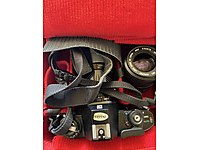 Nikon EM + sigma 35-135mm+Exakta 35-70mm