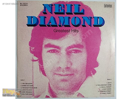 NEİL DİAMOND GREATEST HİTS 33 LÜK PLAK - Müzik Plakları Alışverişte İlk ...