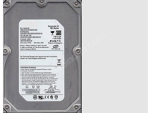 SEAGATE 750GB HARDDİSK 7200RPM SORUNSUZ TEMİZ sahibinden.comda