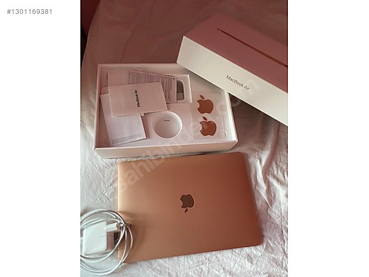 Apple Macbook / MacBook Air M1 8/256 Gold Pil %98 Orijinal Kutu