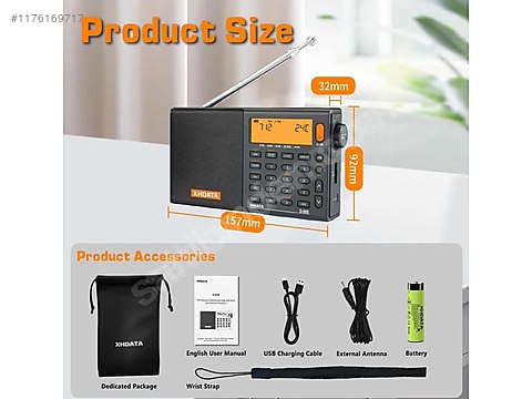 Diğer Dijital Portatif Radyo - xhdata 808-d Air band RDS li dünya