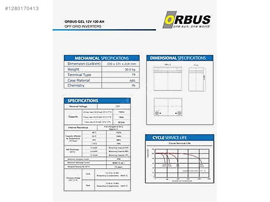Güneş Enerjisi Sistemi - Az Kullanılmış 2 Adet Orbus Jel Akü