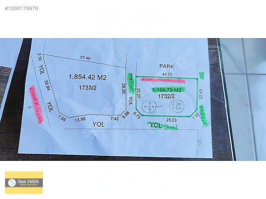 TALAT EMLAKTAN ÜNİVERSİTE YANI KAT KARŞILIĞI ARSALAR #1200170670